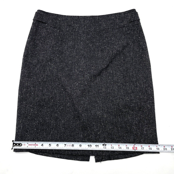 Rafaella Black Tweed-Style Polyester Straight Pencil Skirt Women's 4 30x20" - Picture 6 of 12